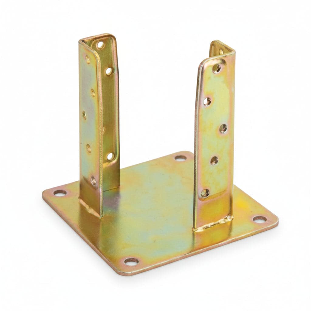 SUPPORTO A PAVIMENTO CON PIASTRA PER TRAVE ART.800  mm.142x142  spessore mm.5    ALDEGHI