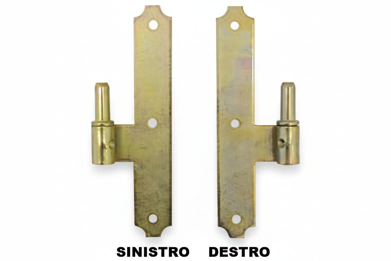 CARDINE A LEGNO PER BANDELLA SU LAMA A FILO- - mm.180X30 SX interasse mm.54 - 12 pezzi