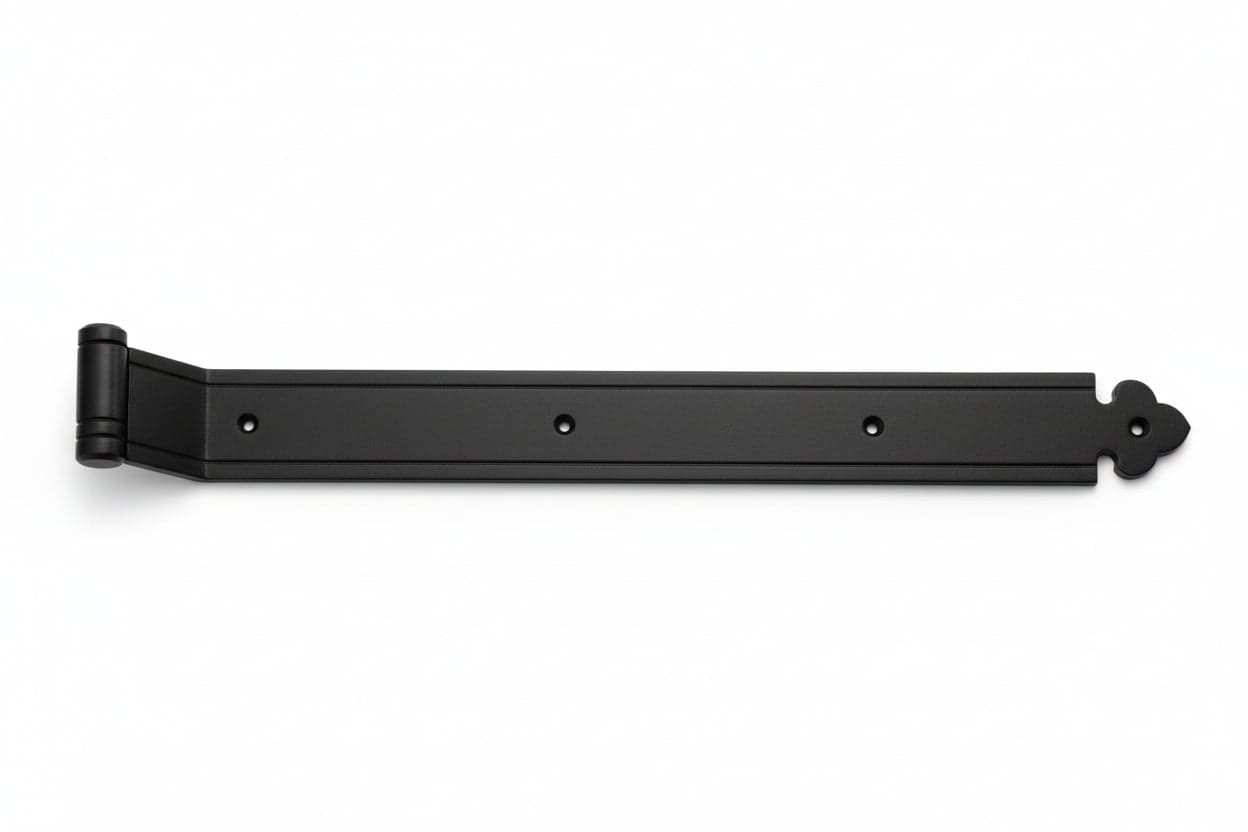 BANDELLE DRITTE CON ZANCA A FILO- - mm.400x35 - in ferro verniciato nero - 6 pezzi DIDIEFFE