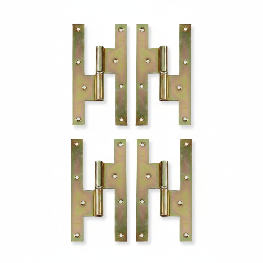 MASCHIETTI PER PERSIANE ALLA ROMANA- - mm.193x120 DX interasse mm.80, zincati bianchi - 6 pezzi MRCAS