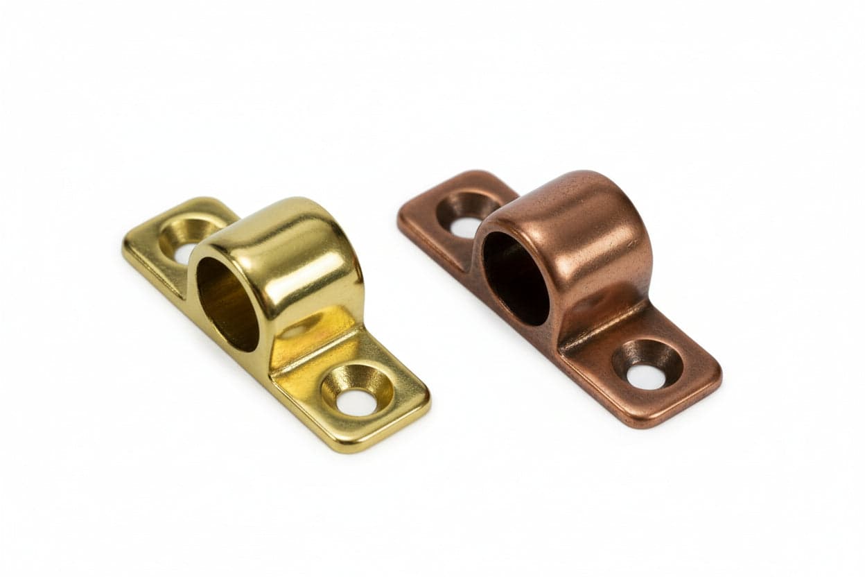 INCONTRO PIANO PER CRICCHETTO SOPRALUCE- - ottone bronzato - 10 pezzi