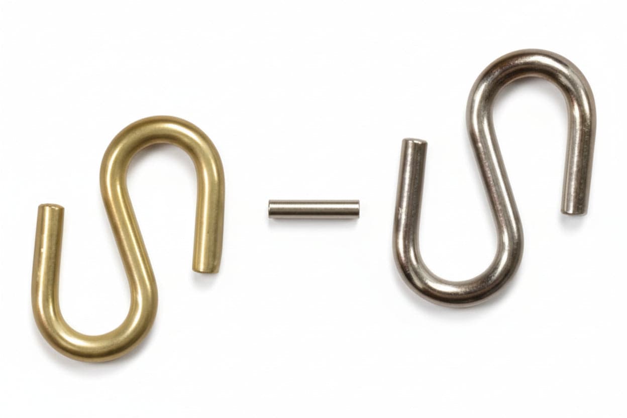 Ganci S Appendiquadri- - Filo Ø Mm.2,4 Ferro Ottonato - 200 Pezzi in Ganci a S BricoGo - Marano di Napoli, commercioVirtuoso.it