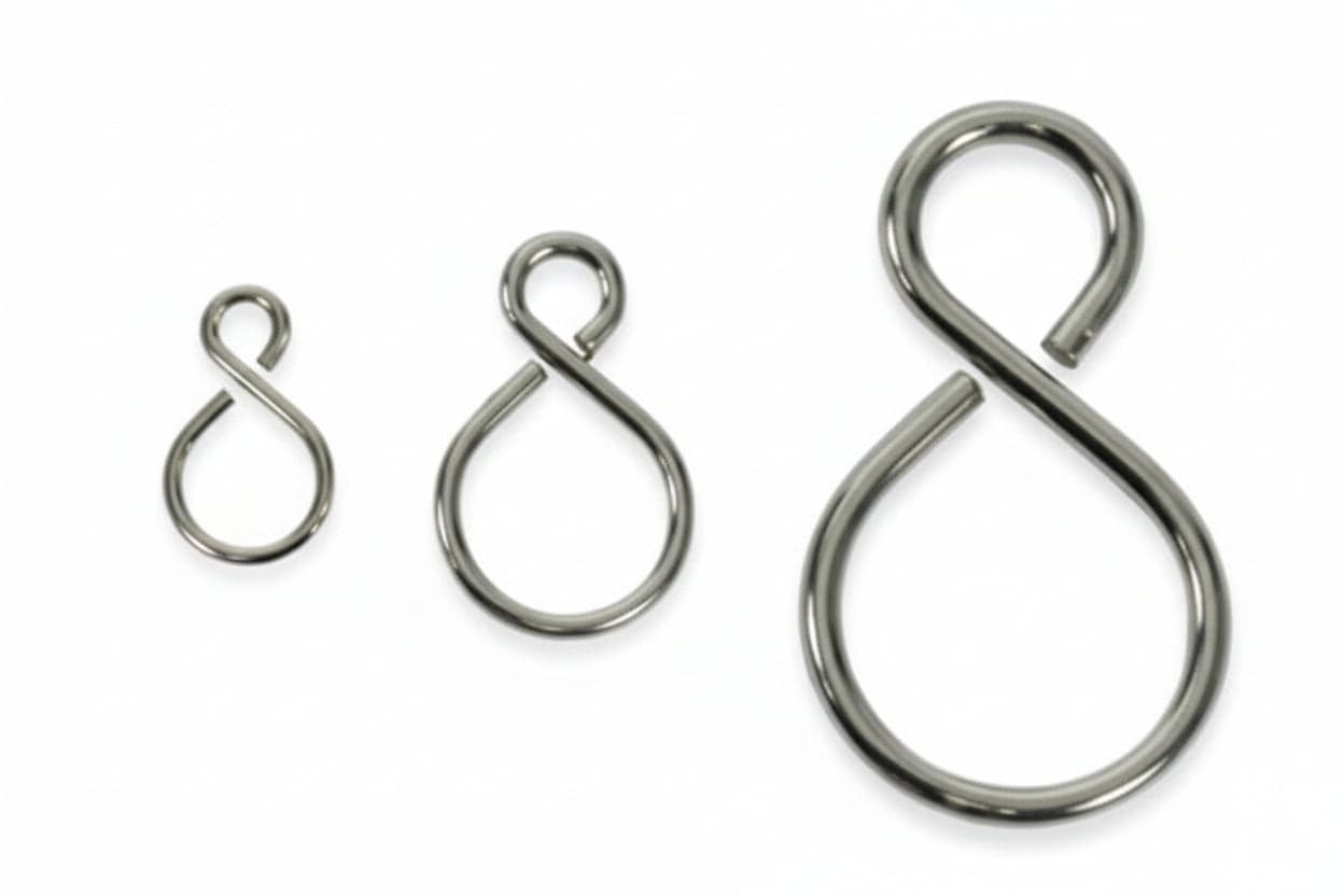 Ganci Ad S In Acciaio Nichelato- - Ø Mm.1.8X17X26 - 200 Pezzi in Ganci a S BricoGo - Marano di Napoli, commercioVirtuoso.it