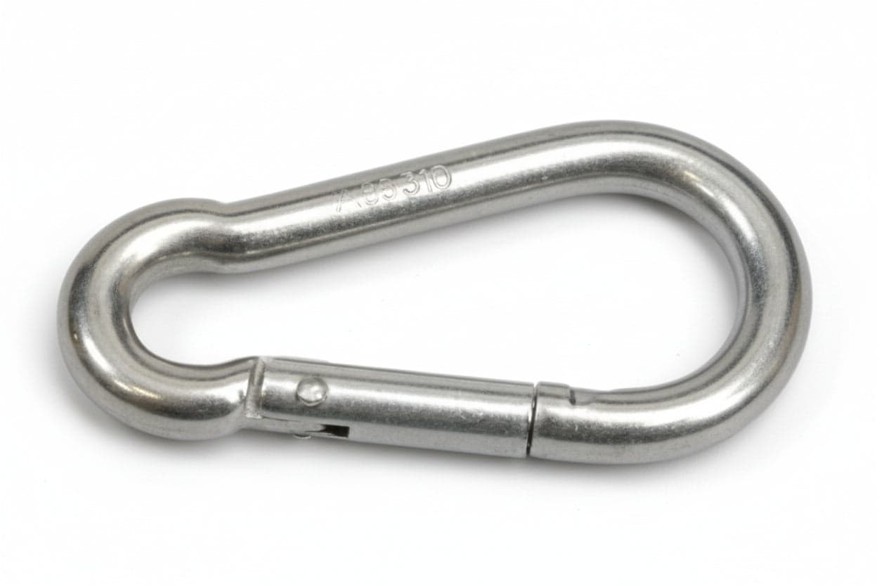 Moschettoni da Pompiere in Acciaio Inox 80 MMX8 10 Pezzi