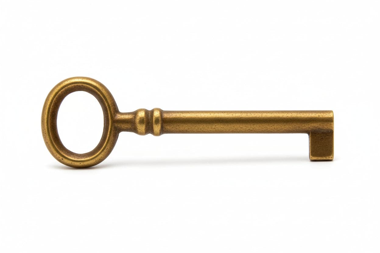 Chiavi Per Mobili Mod.33718 In Ottone Patinato Pulito- - Mm.69X24 Lunghezza Gambo Mm.48 - 5 Pezzi Metalstyle in Parti di ricambio delle serrature BricoGo - Marano di Napoli, commercioVirtuoso.it