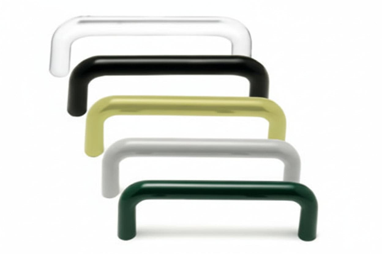 MANIGLIE PER MOBILI RETTANGOLARI FISSE IN ZAMA- - interfori mm.64 colore cromo mat - 10 pezzi