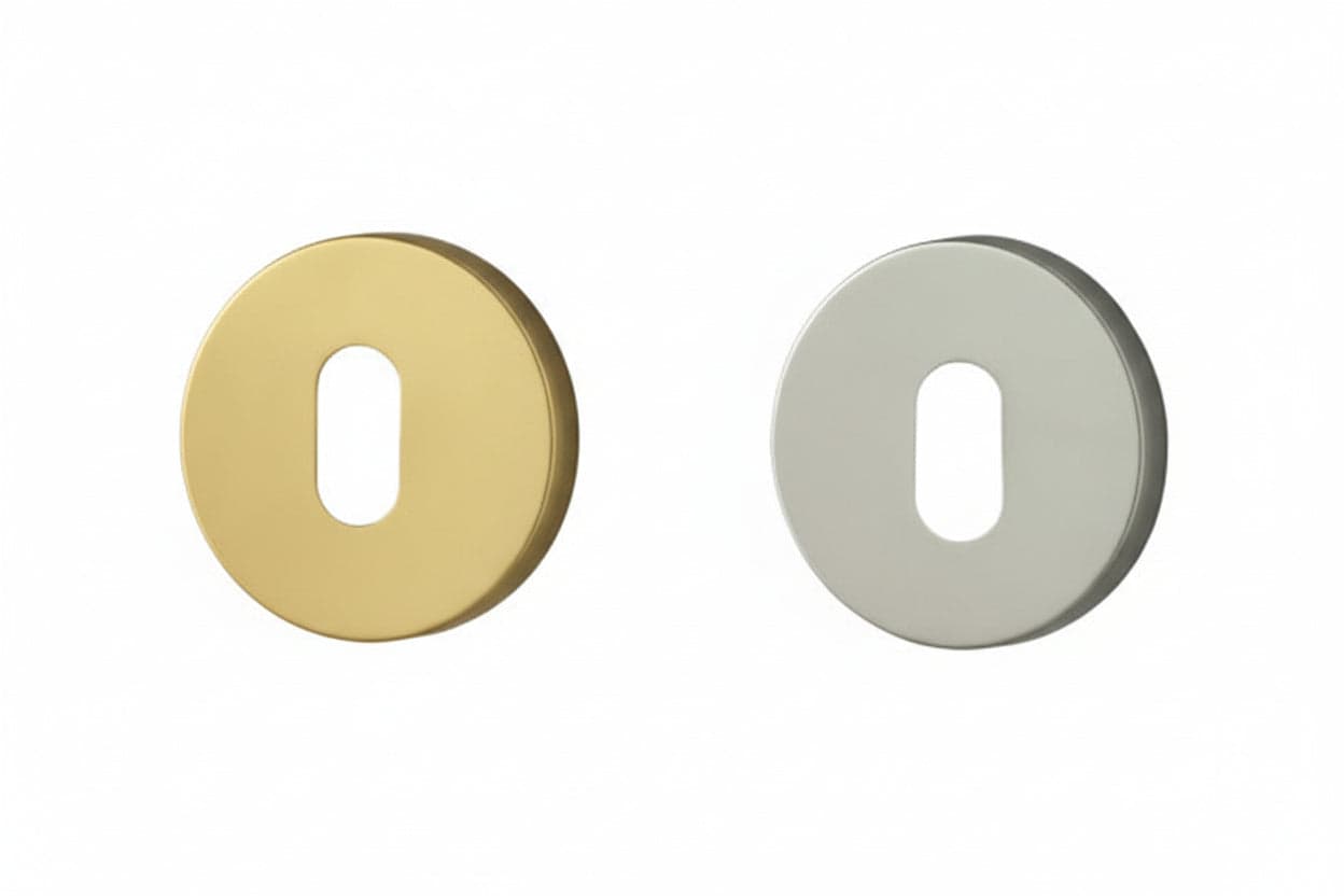 Bocchette per Serrature Patent in Ottone Ø 45 mm Foro Normale, 2 Cod 112352