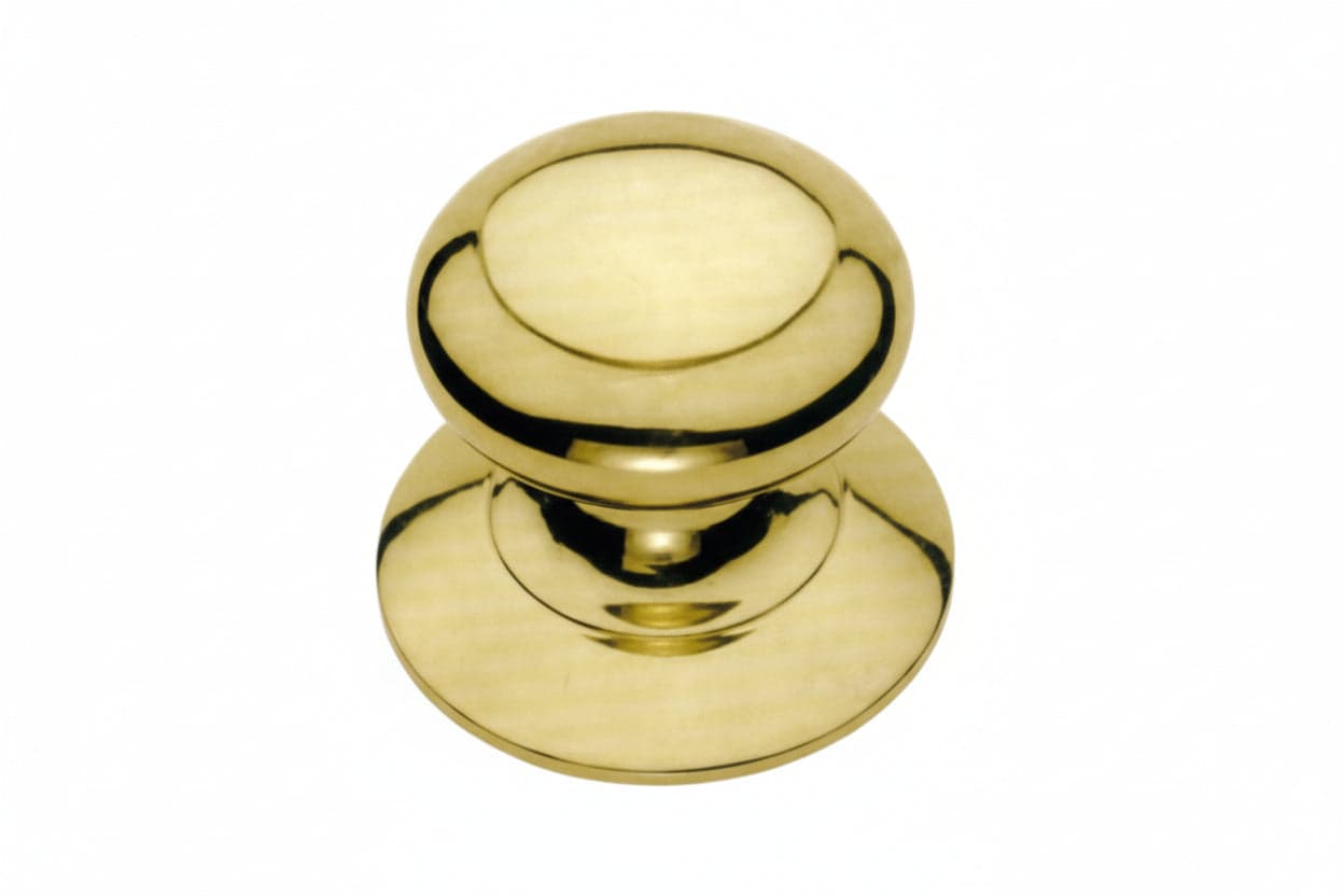 POMOLO MODELLO SPAGNA PER PORTONCINO IN OTTONE LUCIDO- - ø mm.72 - base mm.84 - 2 pezzi