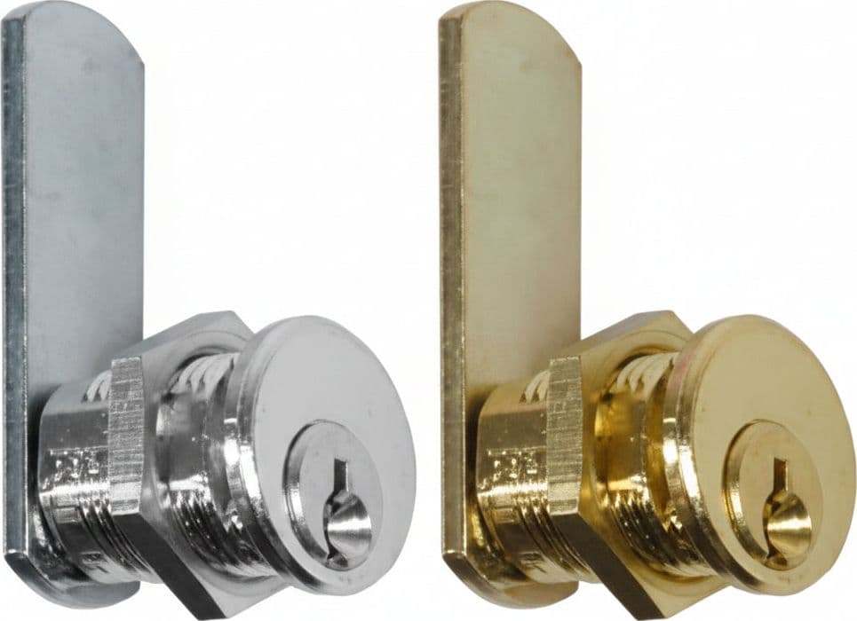 Cilindri a Leva per Armadietti 20 mm Ø 16 mm Cilindro in Ottone Cod 210805