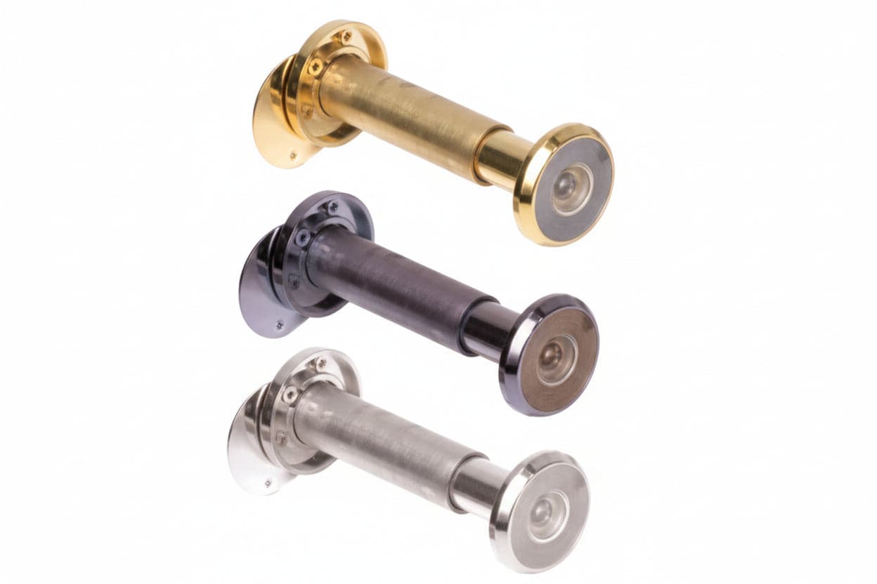 SPIONCINO DIAMANTE TONDO  EE ? 16 CON GRANDANGOLO 200  °  lungh. mm.60/110 bronzato (016DXBR60XX)    SECUREMME