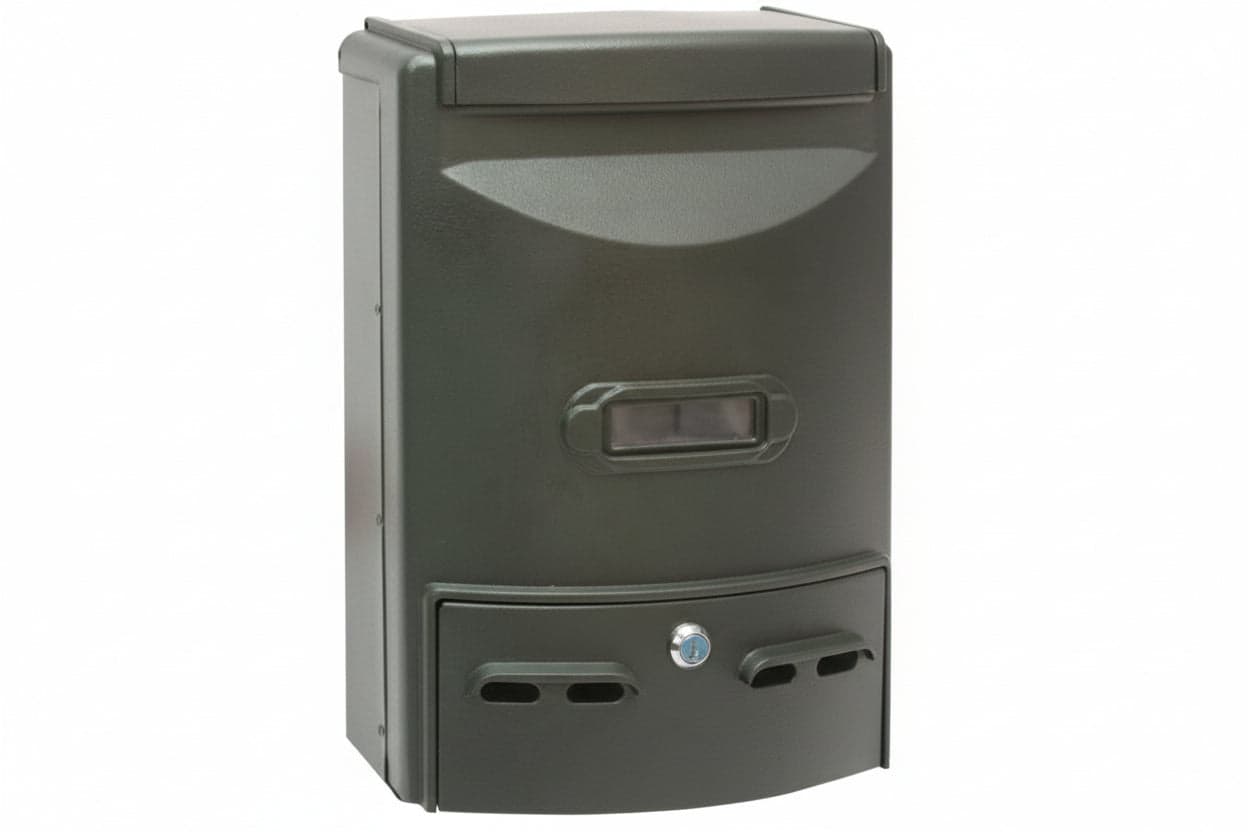 CASSETTA POSTALE IN ALLUMINIO PORTARIVISTE PER ESTERNI EUROPA VERDE  cm.28,5x10x38h. colore verde    QUALITY