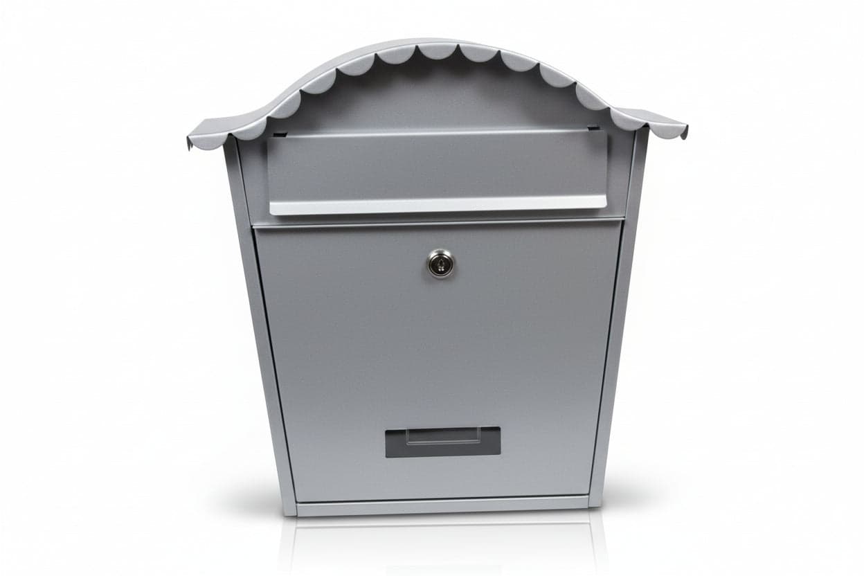 CASSETTA POSTALE PORTARIVISTE SAGOMATA PER ESTERNI GRIGIA  cm.36X13x36h.  colore grigio    QUALITY