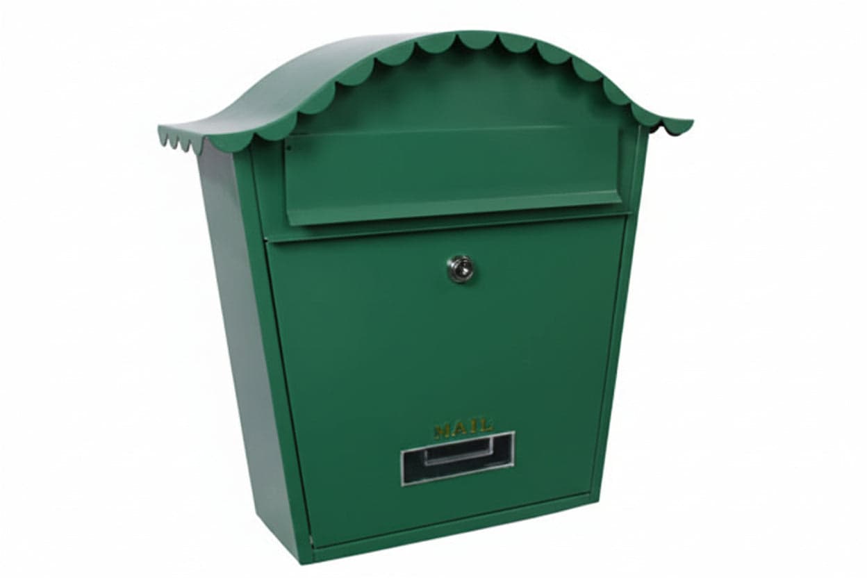 CASSETTA POSTALE PORTARIVISTE SAGOMATA PER ESTERNI VERDE  cm.36X13x36h.  colore verde    QUALITY