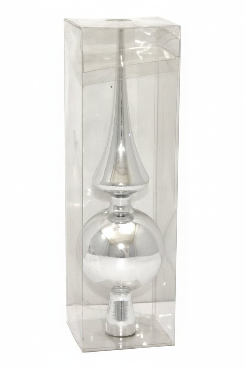 Puntale per Albero di Natale 25 cm Argento