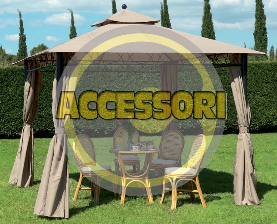 C SET 4 TELI LATERALI BEIGE SCURO P/GAZEBO EDEN- I GIARDINI DEL RE- 1,0 confezione