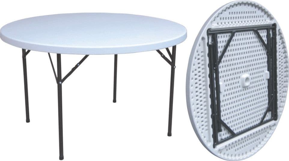 Tavolo in Acciao e Hdpe Pieghevole D 122 cm i Giardini del Re