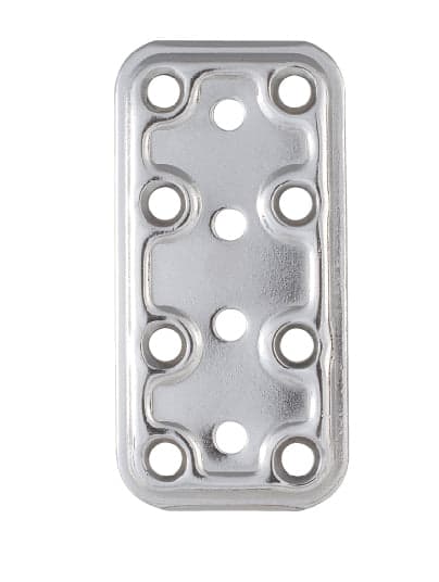 PIASTRA 745/IN DIRITTA INOX 40X80 MM- ALDEGHI LUIGI SPA- 5,0 pz