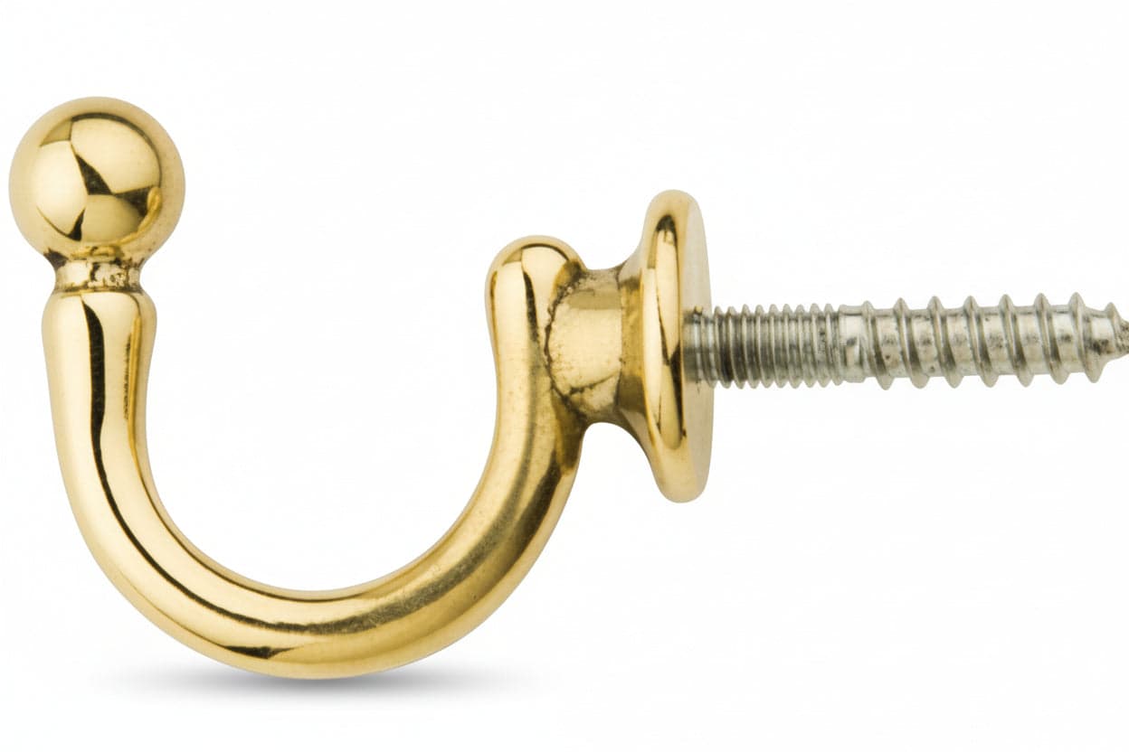 FERMATENDA GANCIO SFERA ORO LUCIDO 33X26 MM*- 50,0 pz