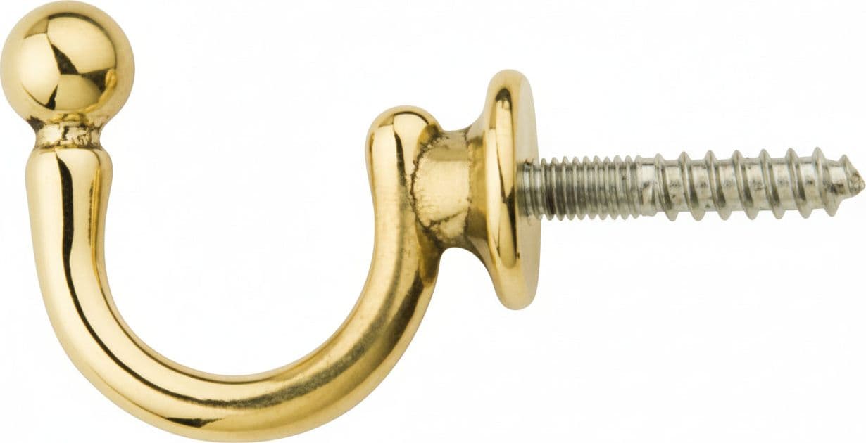 Fermatenda Gancio Sfera Oro Lucido 50 x 44 mm* 25 Pezzi