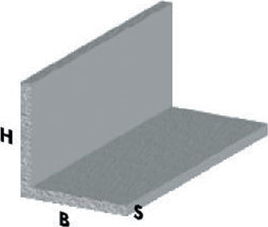 Profilo Argento H 100 cm Angolare 25 x 25 x 1 mm* Arcansas 5 Pezzi