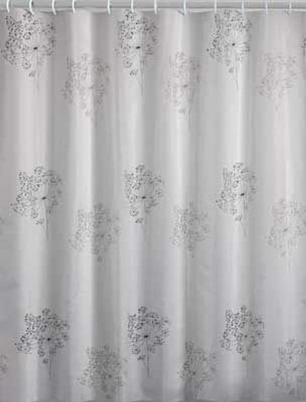 Tenda Doccia Parfume Tessuto 120 x 200 Bianco Nero Gedy