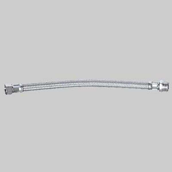 Tubo Flessibile in Acciaio INOX 1/2 M x 3/8 F Cm 40 Made in Italy