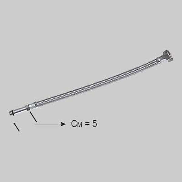 Tubo Flessibile INOX per Monocomando Lungo F 3/8 x M 10 cm 100 Made in