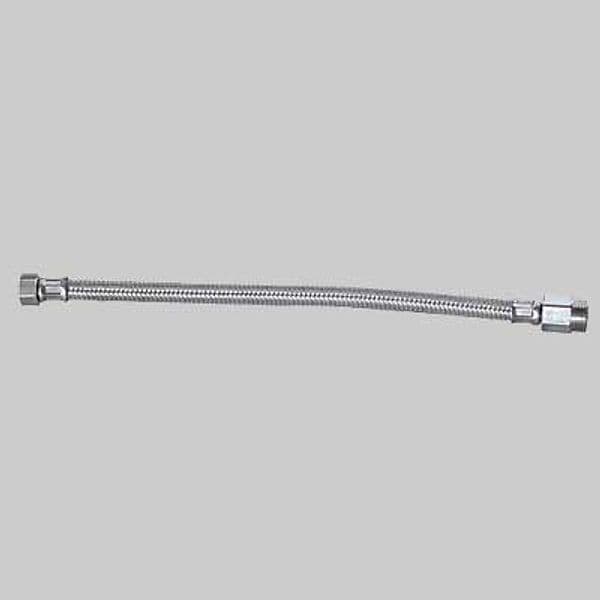 Tubo Flessibile INOX M 3/8 Prolungato F 1/2 Cm 50 Made in Italy