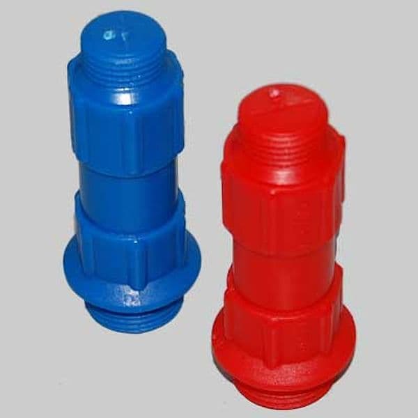 Tappo Prova Impianti Doppio 3/4 1/2 Rosso Made in Italy