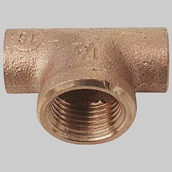 Tee Bronzo Femmina a Saldare Femmina 16 x 1/2 x 16 Made in Italy