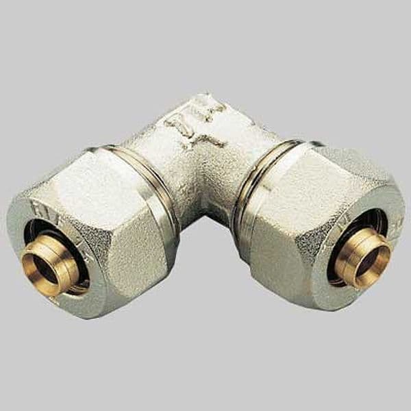Raccordo a Compressione Curvo Doppio Tiemme 32 x 32