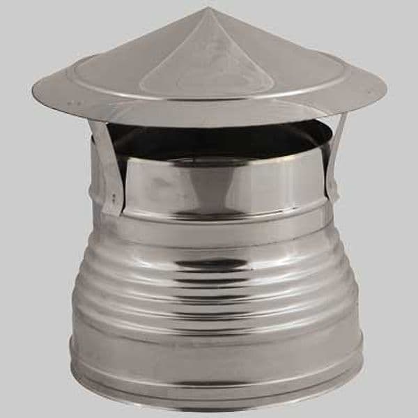 Cappello Cinese Doppia Parete Diametro Esterno Femmina Int. Ø 130 Est. Ø
