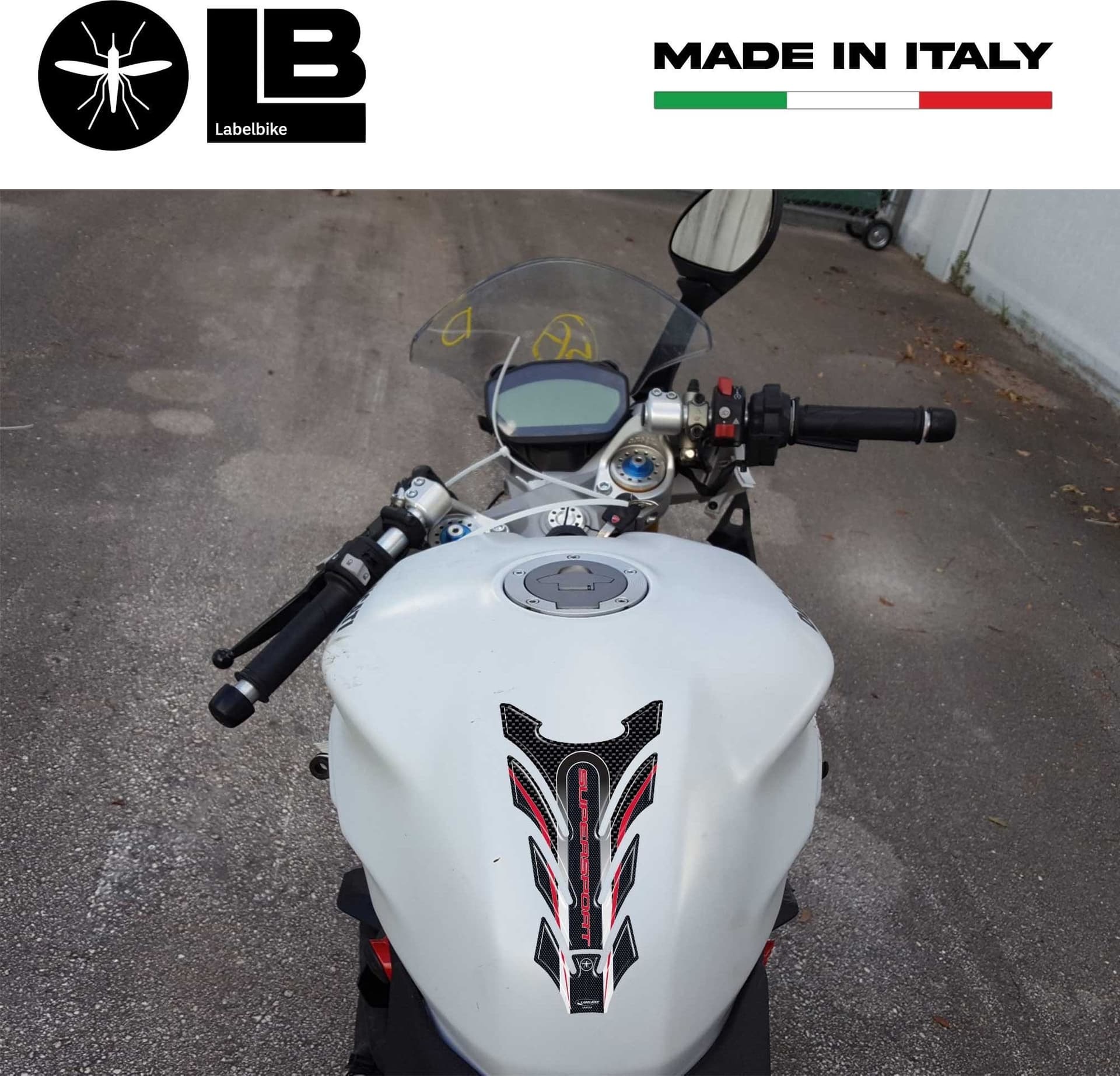 Paraserbatoio Gel 3D Protezione Serbatoio Compatibile con Moto Ducati Supersport in Paraserbatoio LabelBike - Bibbiano, commercioVirtuoso.it