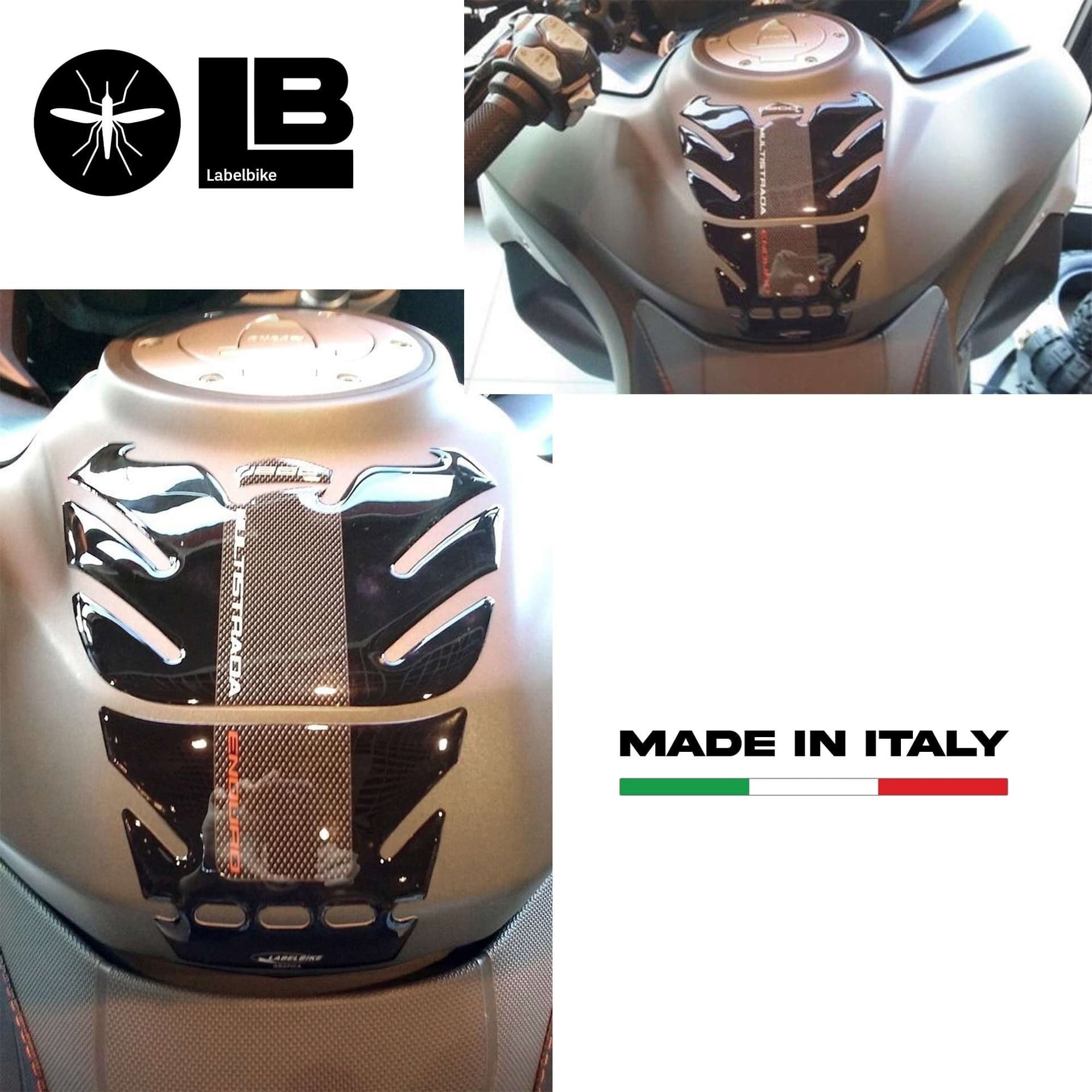 Paraserbatoio Resina Gel 3D compatibile con moto Ducati Multistrada 1260 Enduro in Paraserbatoio LabelBike - Bibbiano, commercioVirtuoso.it