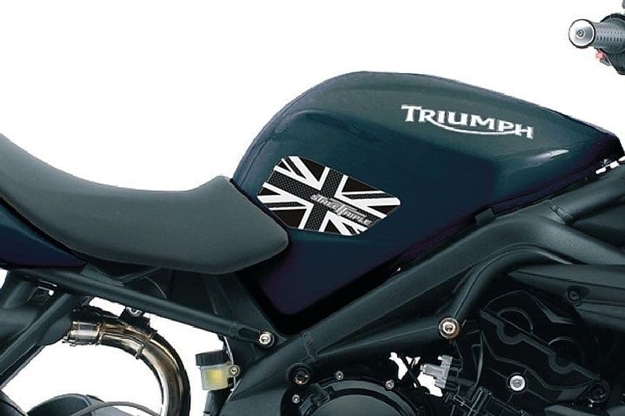 2 PROTEZIONI GINOCCHIA SERBATOIO 3D compatibili per MOTO triumph street triple in Paraserbatoio LabelBike - Bibbiano, commercioVirtuoso.it