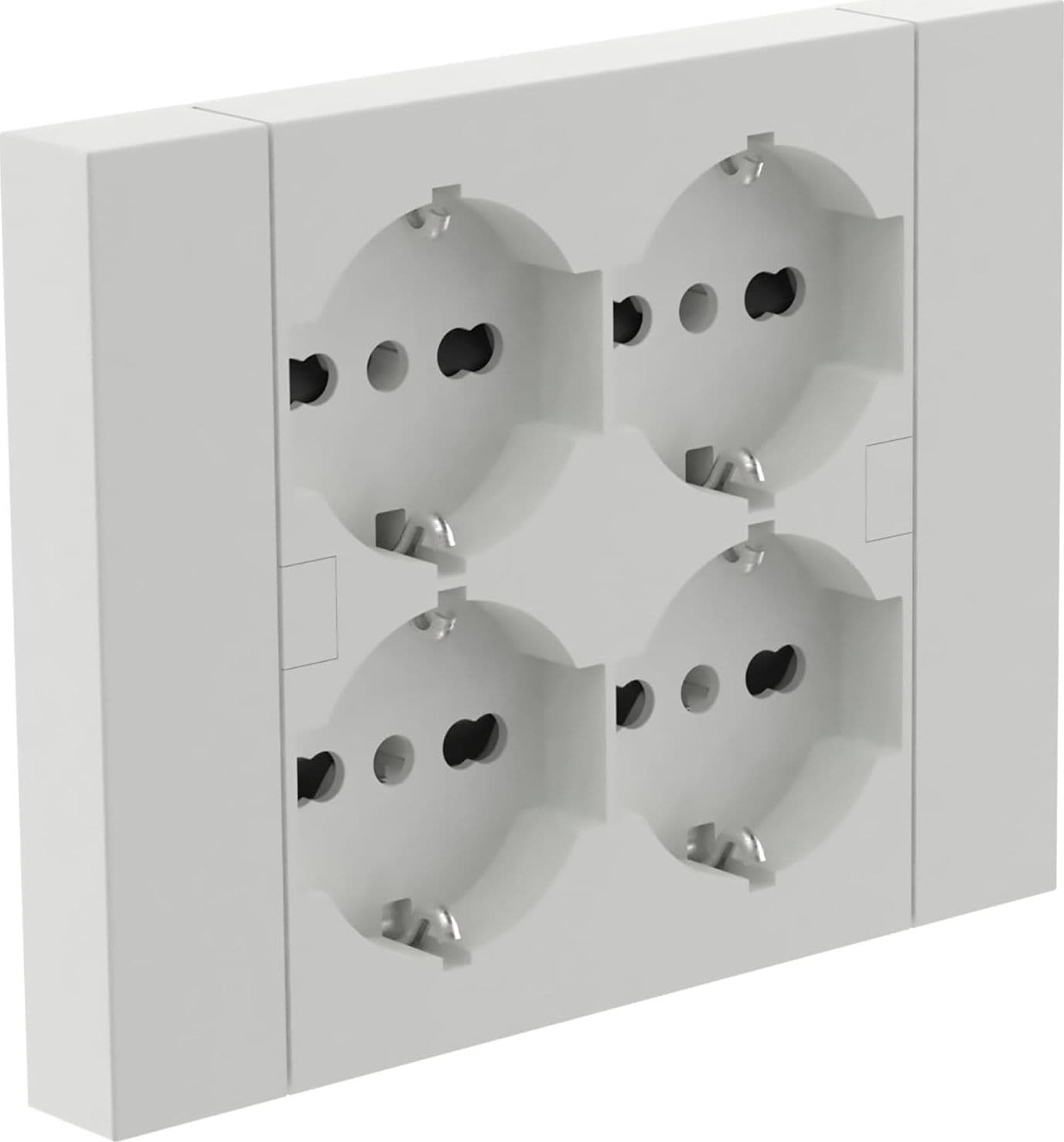Multripresa Da Parete Schuko 'Quadra' Colore Bianco - Electraline in Multiprese BricoGo - Marano di Napoli, commercioVirtuoso.it