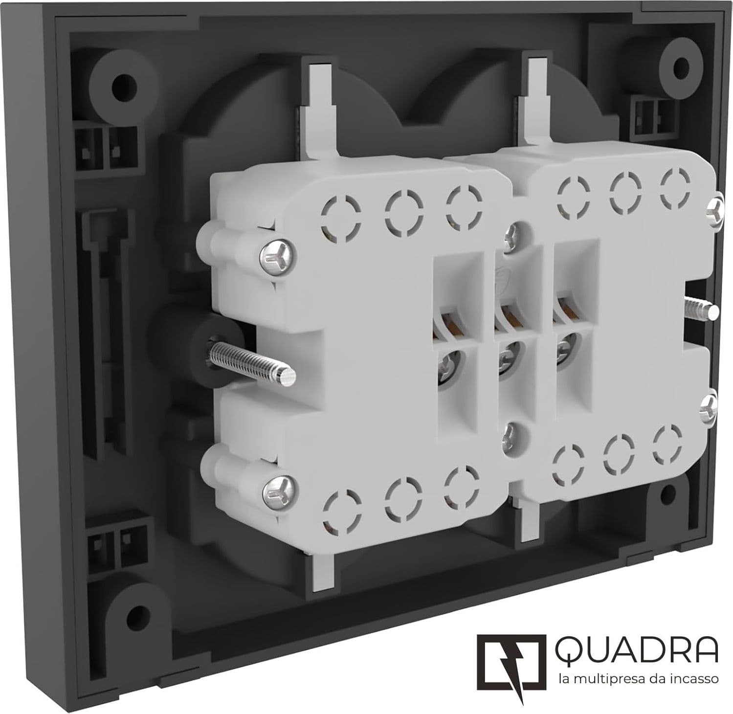 Multripresa Da Parete Schuko 'Quadra' Colore Nero - Electraline in Multiprese BricoGo - Marano di Napoli, commercioVirtuoso.it