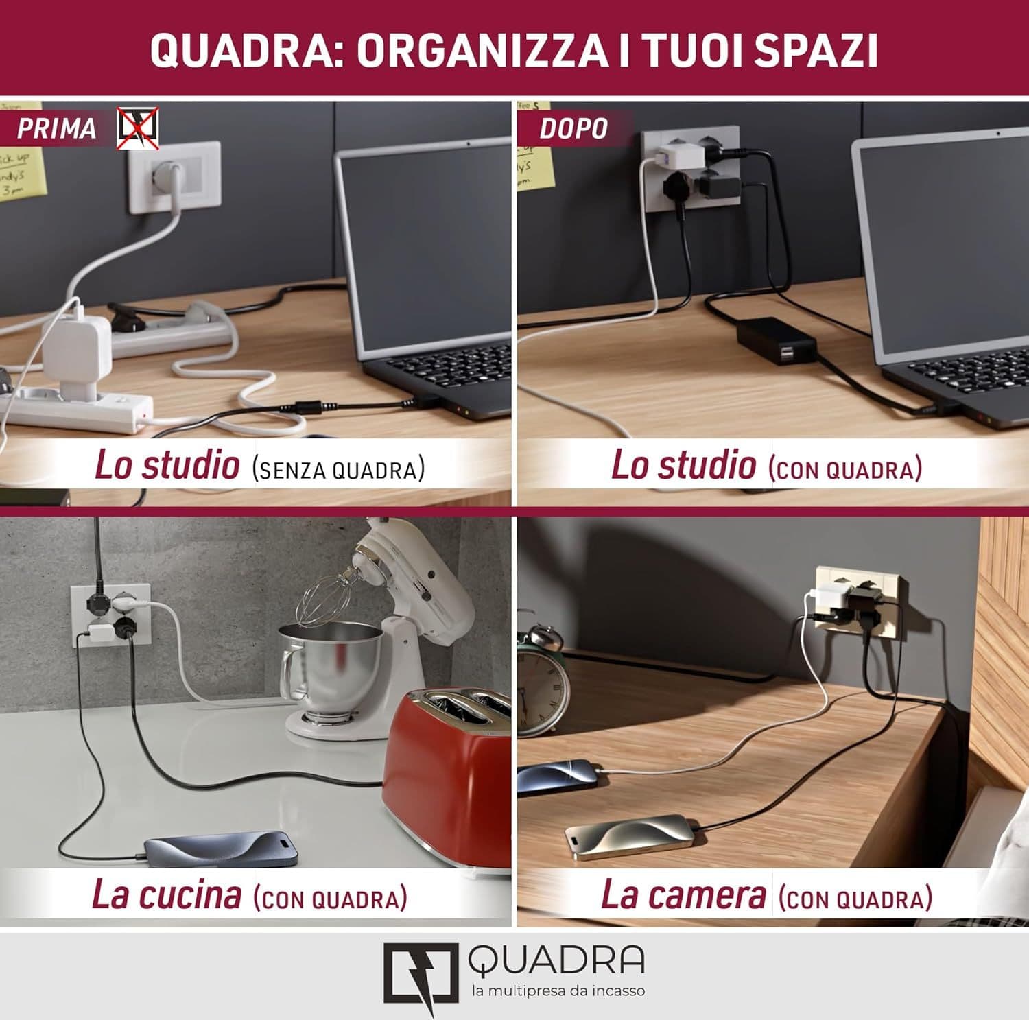 Multipresa Bipasso + Schuko Incasso Electraline Nero Posti 4 2P+T 16A in Multiprese BricoGo - Marano di Napoli, commercioVirtuoso.it