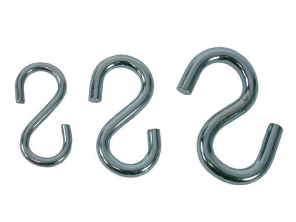 GANCI AD S PER CATENE IN ACCIAIO ZINCATO- - n°19  EE ¸ mm.4x35 - 200 pezzi