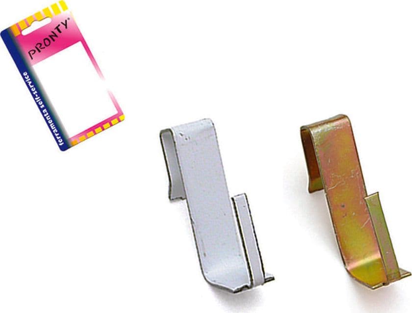 Ganci per Bris per Infissi in Alluminio in Blister Acciaio Ox 12 Blister