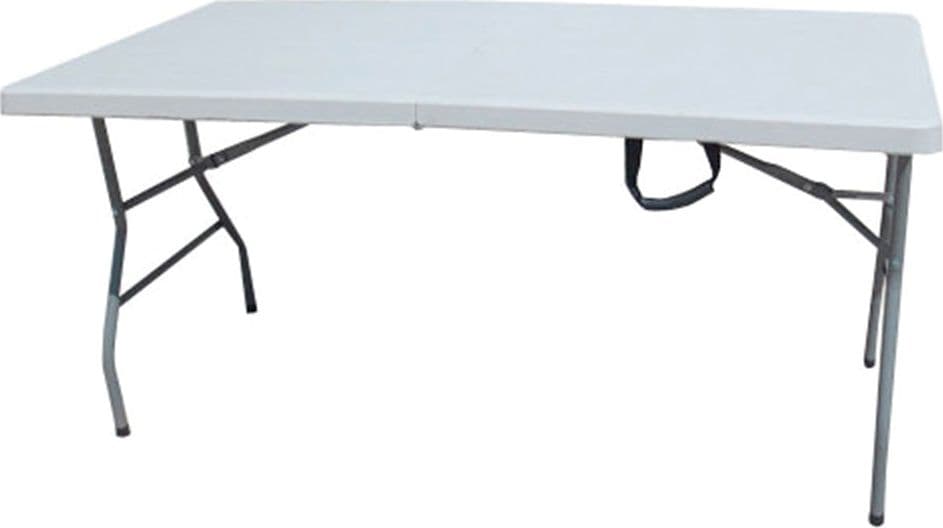 Tavolo in Acciaio e Hdpe Pieghevole 183 x 76XH74 Cm i Giardini del Re