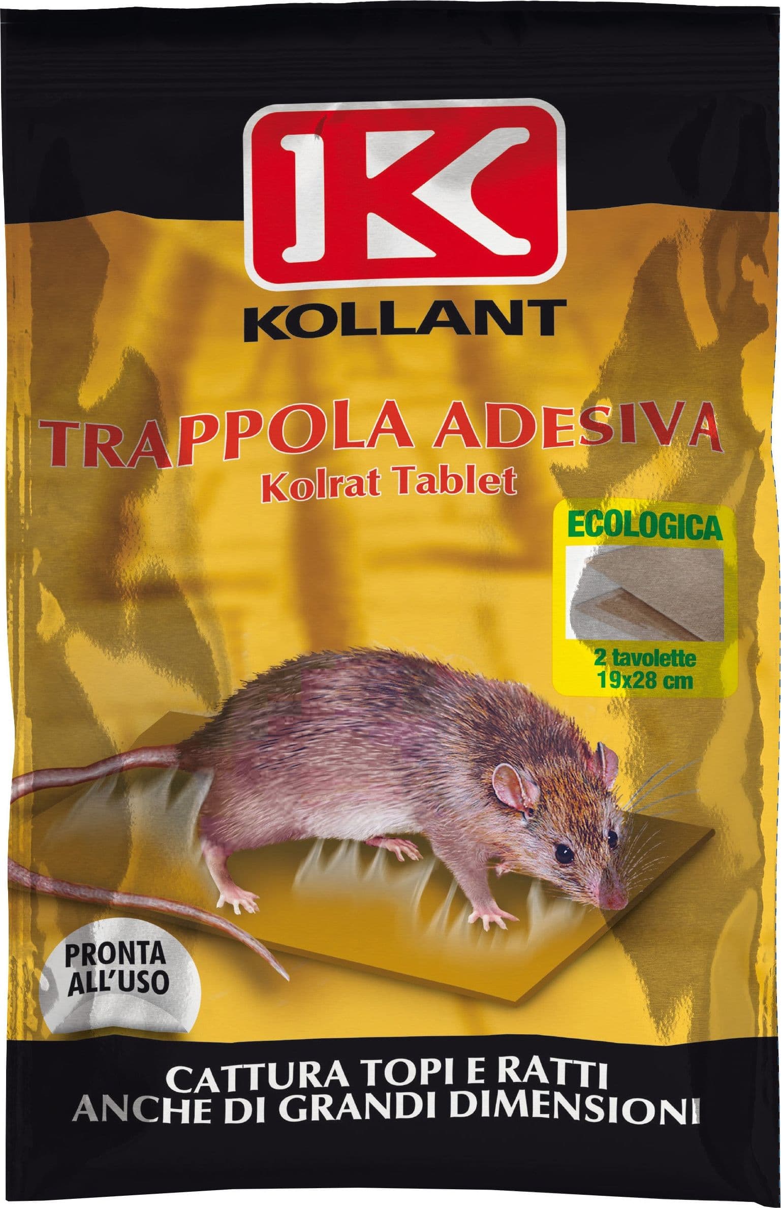 Trappola per Topi Kolrat Tablet 2 Tavolette 19 x 28CM