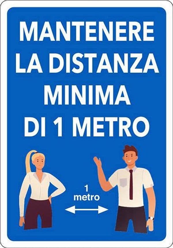 ETIC.ADES.30 x 20 Mantenere Dist. Minim. di 1MT