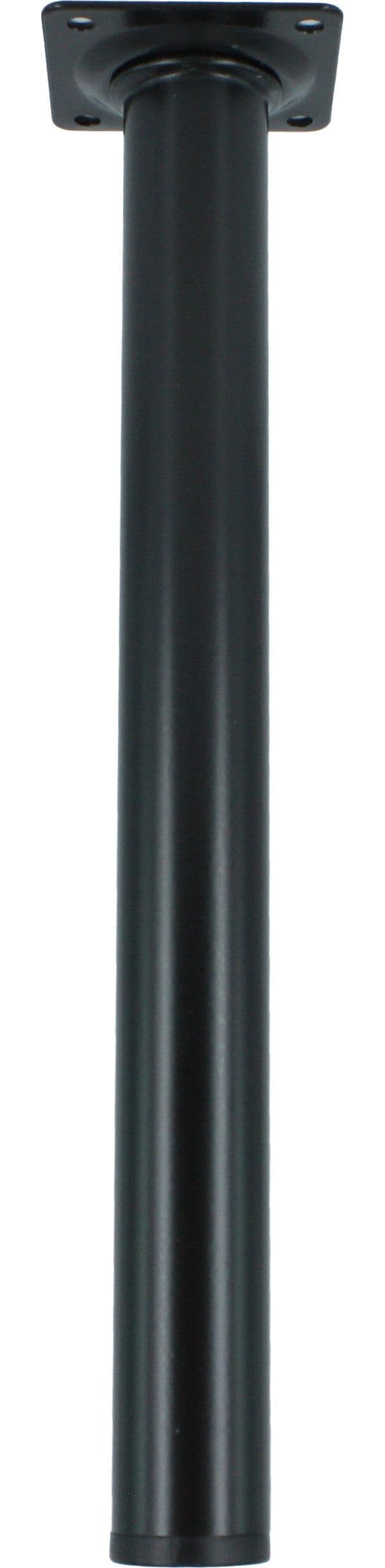 Piedino Acciaio D. 30 x H 300 mm Nero 4 Pezzi