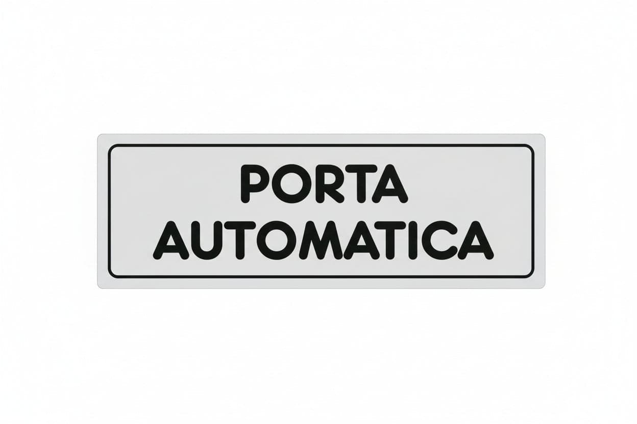 ETICHETTA ADESIVA 150X50 PORTA AUTOMATICA- 10,0 pz