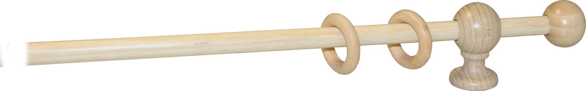 Bastone Legno a Strappo D 23 Natur. 180 cm con Supp