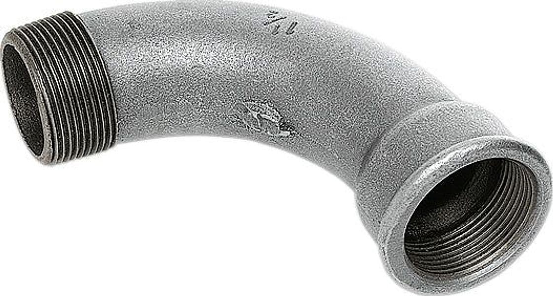 Curva Maschio Femmina Ghisa Zincata Ø 1 1 Amaflex