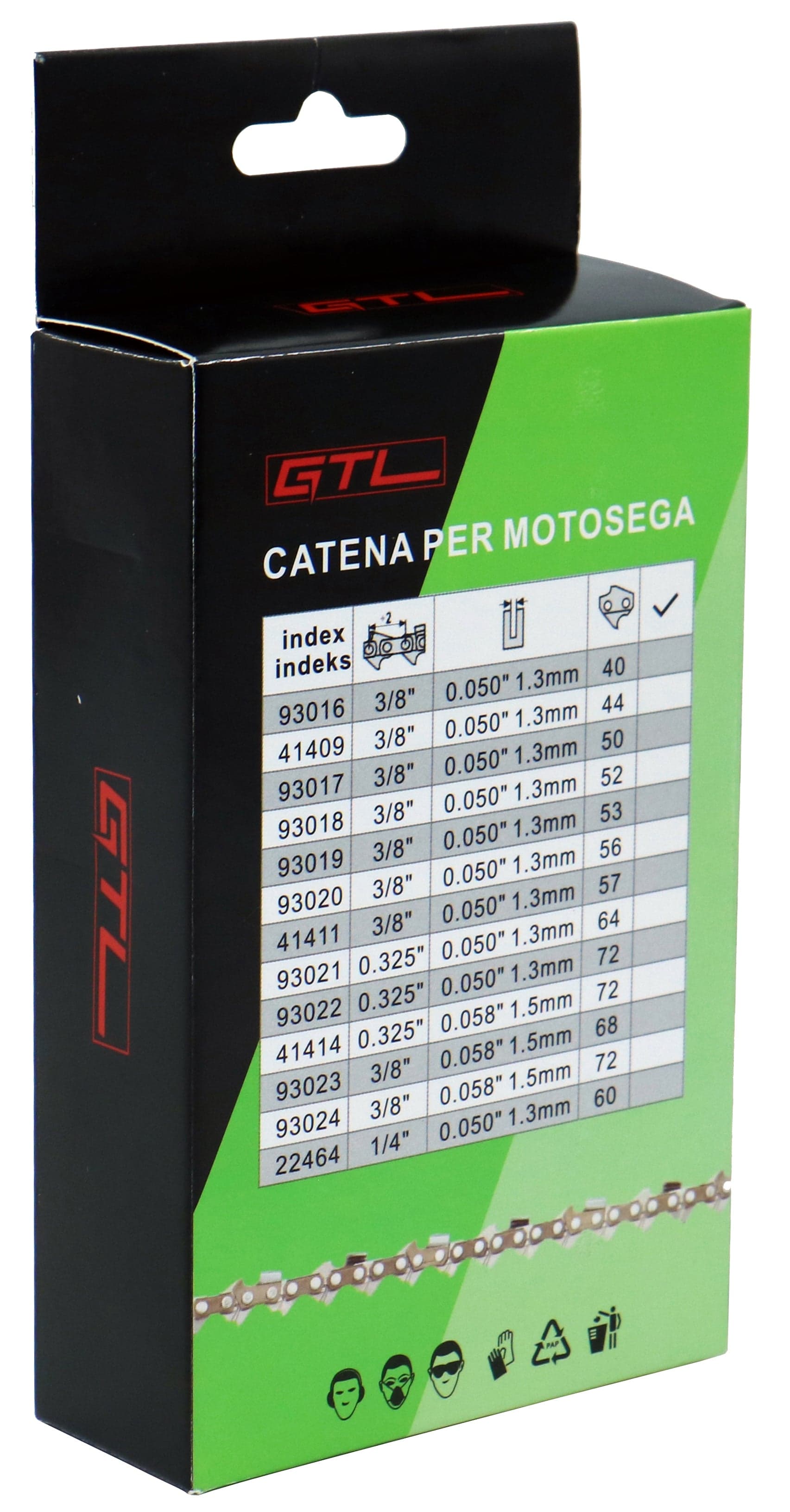 CATENA 3/8 1,3-44E P/MOTOSEGA KT2500 CM.30/12- 1,0 pz