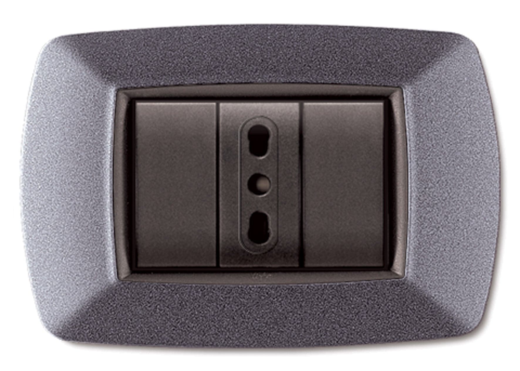 PLACCA LIFE LIVING PLAST GRIGIO CHIARO VULCAN 3P- ELETTROCANALI- 10,0 pz
