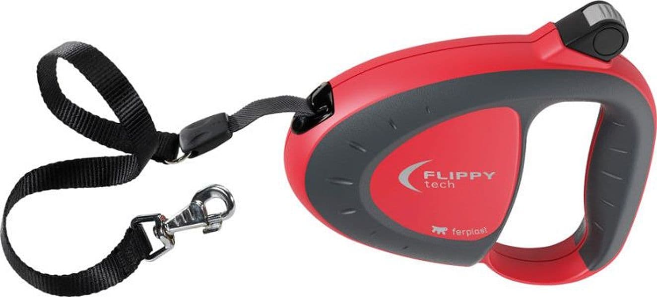 Guinzaglio per Cani Flippy One Tape Medium Rosso Ferplast
